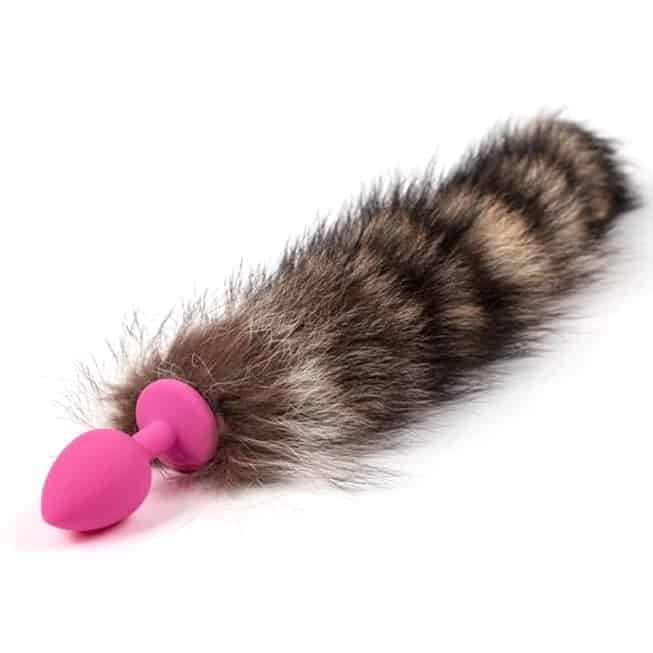 4sexdream Striped Tail Butt Plug Hồng Siêu Dễ Thương 