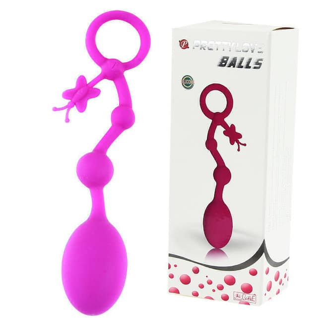 Baile Pretty Love Balls Hồng Anus Chuỗi Dễ Tháo