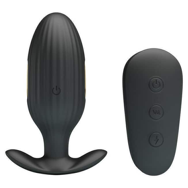 Pretty Love Royal Shock Anal Plug Đen Điện Giật