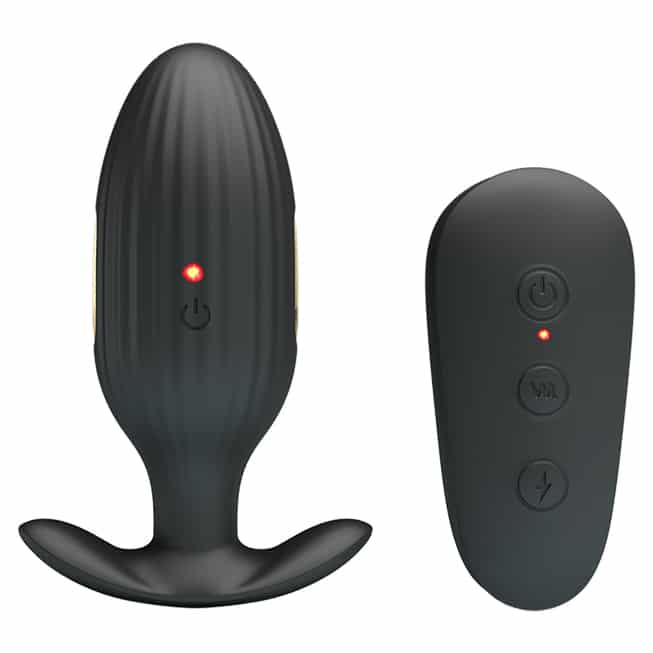 Pretty Love Royal Shock Anal Plug Đen Điện Giật