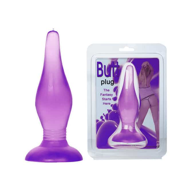 Plug Anal Baile Tím, PVC Mềm Dẻo 3.5cm Siêu Thoải Mái