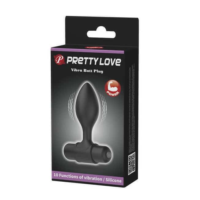 Pretty Love Vibra Butt Plug Đen Rung Mạnh