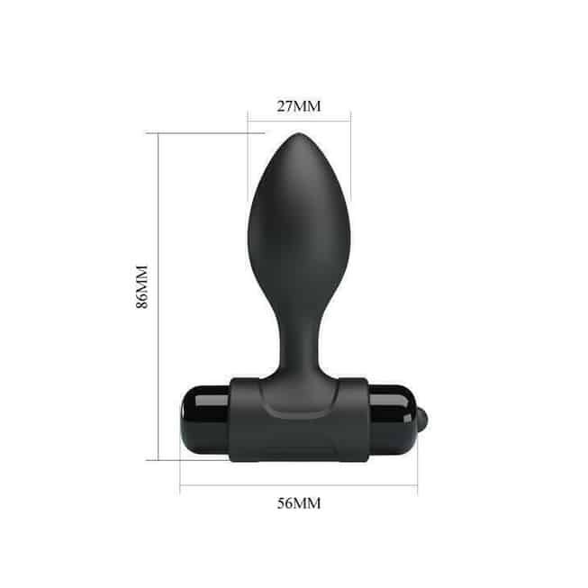 Pretty Love Vibra Butt Plug Đen Rung Mạnh