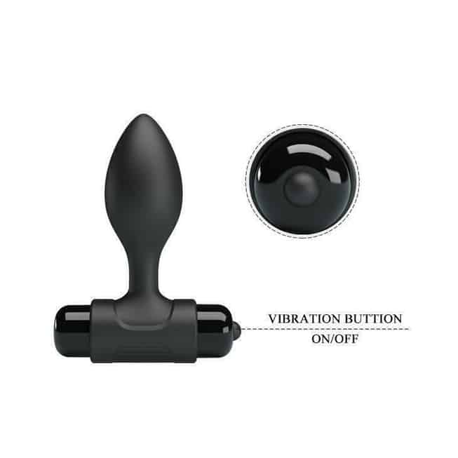Pretty Love Vibra Butt Plug Đen Rung Mạnh