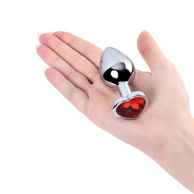 Toyfa Butt Plug Tim Đỏ Metal 3.4cm Sang Trọng Quyến Rũ
