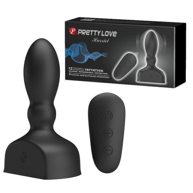 Pretty Love Harriet plug rung nở đen remote