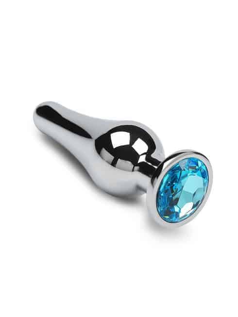 Pikantnye Shtuchki Anal Plug Xanh Crystal Bạc Nhỏ 3cm