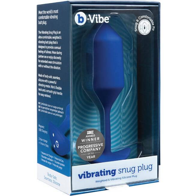 b-Vibe Snug Plug 4 Xanh 4.3cm Rung Đeo Lâu Dài