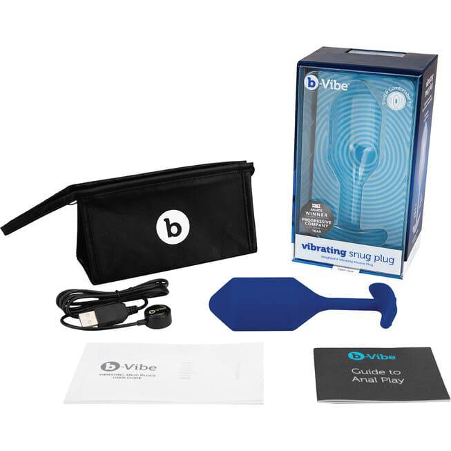 b-Vibe Snug Plug 4 Xanh 4.3cm Rung Đeo Lâu Dài