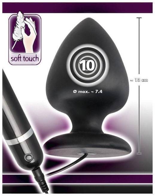 Black Velvets Plug Rung Remote Đen Siêu Mạnh