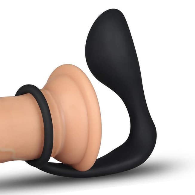 LoveToys Combo Cockring Plug Đen Anal Siêu Giữ Cứng
