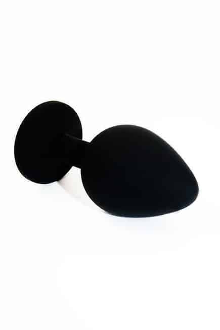 Kanikule Butt Plug Silicone Đen Kính Mịn Màng Sang