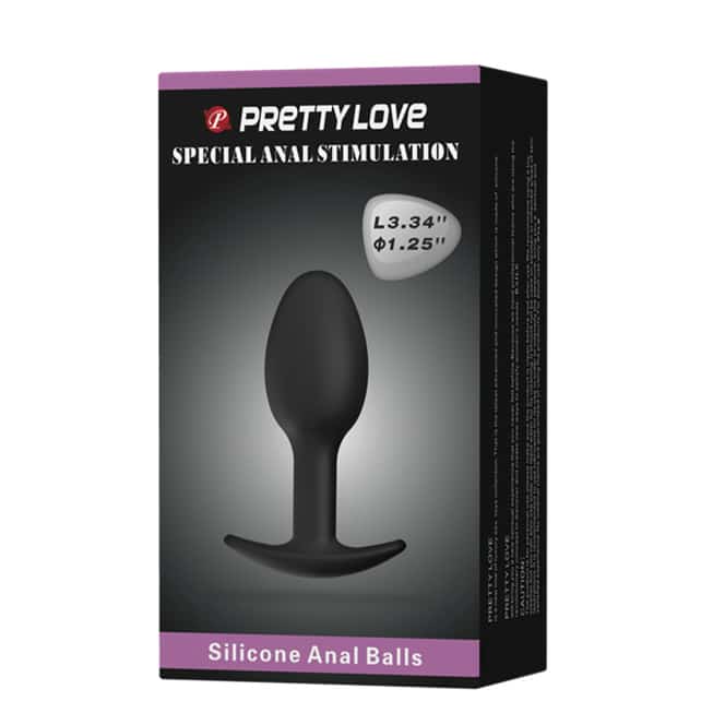 Pretty Love Anal Balls Silicon Đen 3cm Chuỗi Siêu Mịn
