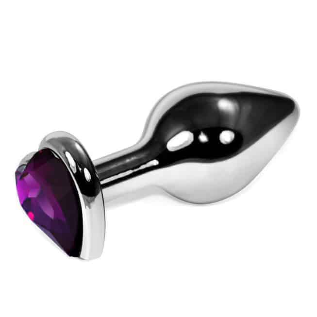 LoveToys Butt Plug Tim Tím Kim Loại 3cm Sang