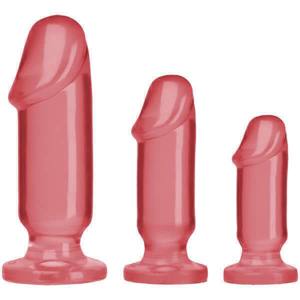 Doc Johnson Crystal Jellies Anal Kit Hồng Tăng Dần