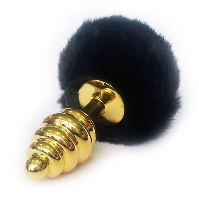 Butt Plug S Đuôi Vàng, Ribet Kích Thích Hậu