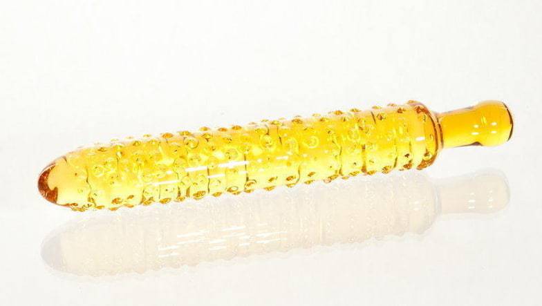 Sexus Glass Dildo Vàng Kính 18cm An Toàn Siêu Mịn