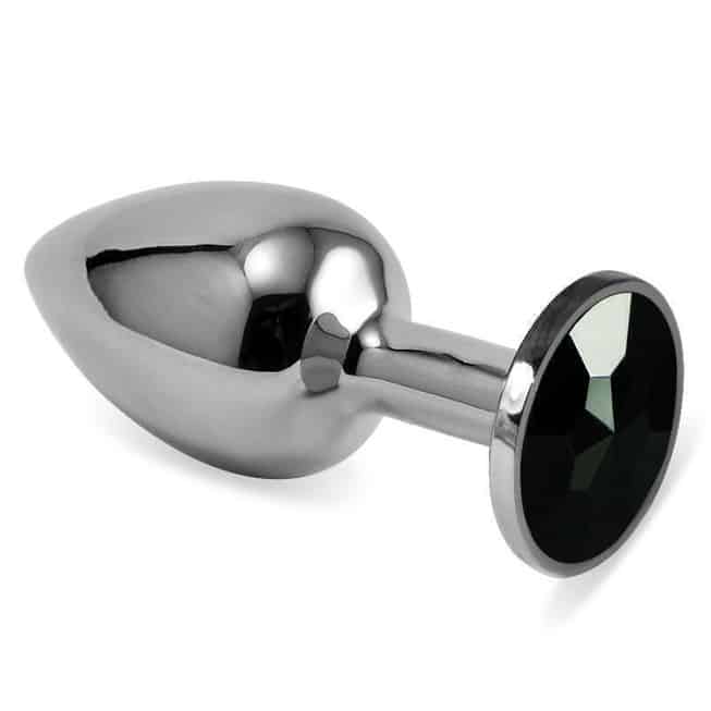 Anal Plug LoveToys S Đen Kim Loại 8cm