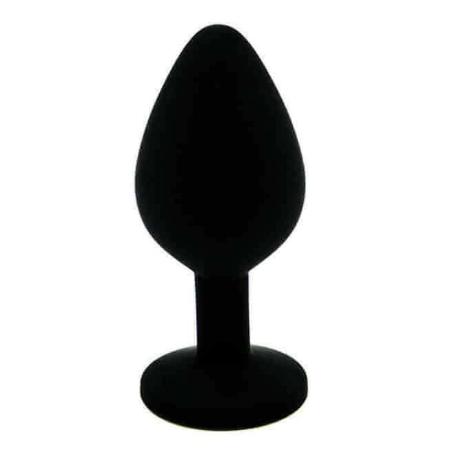 Kanikule Crystal Plug Đít Đen M 7cm Silicone Đẳng Cấp