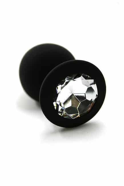 Kanikule Crystal Plug Đít Đen M 7cm Silicone Đẳng Cấp