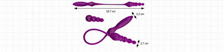 Adrien Lastic 2X Rung Đôi Tím Điều Khóa Từ Xa 58cm