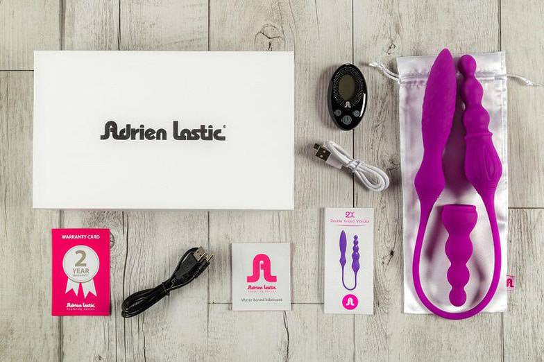 Adrien Lastic 2X Rung Đôi Tím Điều Khóa Từ Xa 58cm