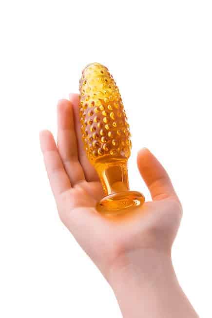 Sexus Glass Plug Vàng Gợn Sóng 4cm Hậu Môn Sang Trọng Đẳng Cấp