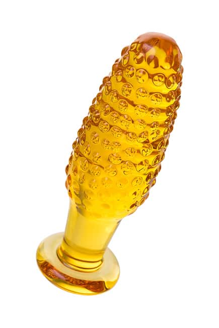 Sexus Glass Plug Vàng Gợn Sóng 4cm Hậu Môn Sang Trọng Đẳng Cấp