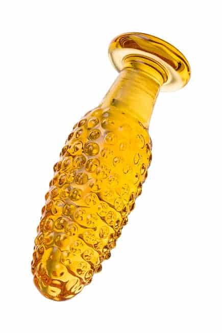 Sexus Glass Plug Vàng Gợn Sóng 4cm Hậu Môn Sang Trọng Đẳng Cấp