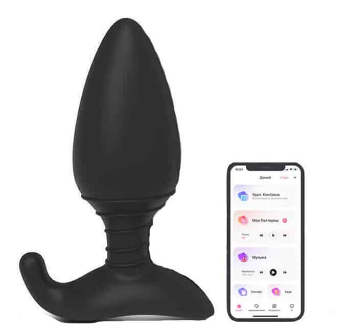 Lovense Hush M Nút Đít Rung App Đen 12.1cm Mạnh
