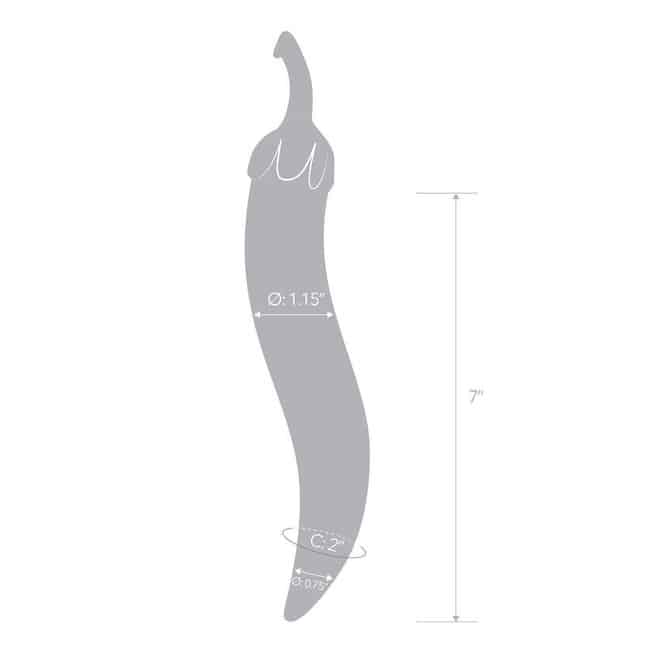 Ớt Kính Glas 18cm Trong Gợi Cảm Điểm G Cháy Bỏng