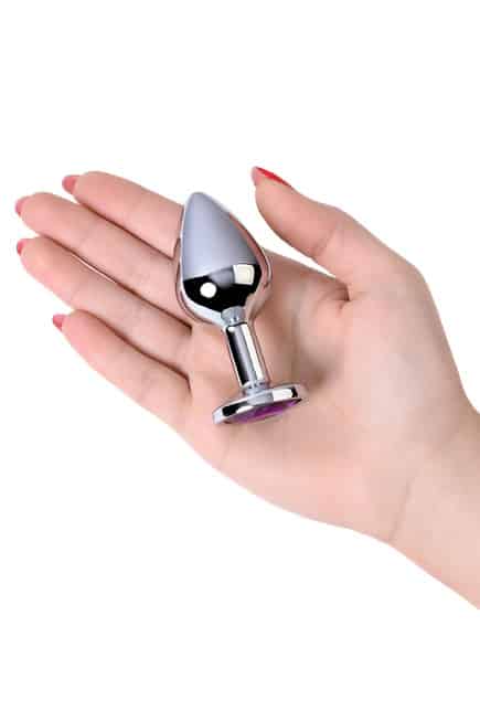 Toyfa Anal Plug Bạc Crystal Ametist Sang Trọng Lấp Lánh