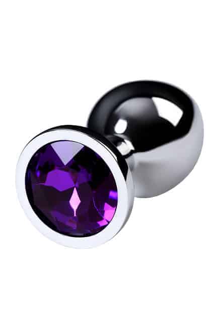 Toyfa Anal Plug Bạc Crystal Ametist Sang Trọng Lấp Lánh