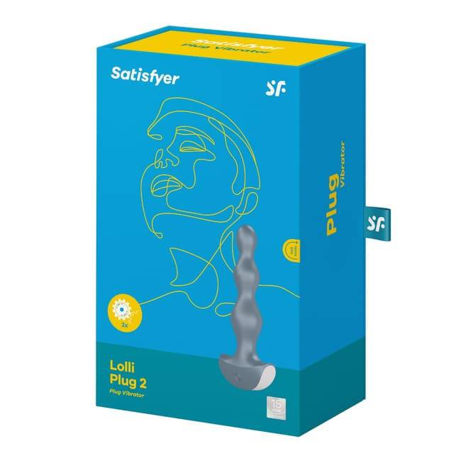 Satisfyer Lolli Plug 2 Hậu Môn Xám 14cm 12 Rung Thỏa Mái Đức