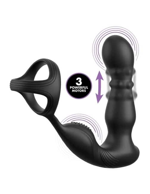 Ass-Gasm Prostate Rung Đen Remote Slide