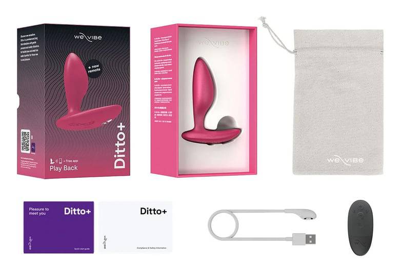 We-Vibe Ditto+ Plug Hồng App - Hậu Môn Cặp Đôi Siêu Thoải