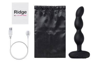 Lovense Ridge Đít Răng Cưa Xoay App Đen 17cm