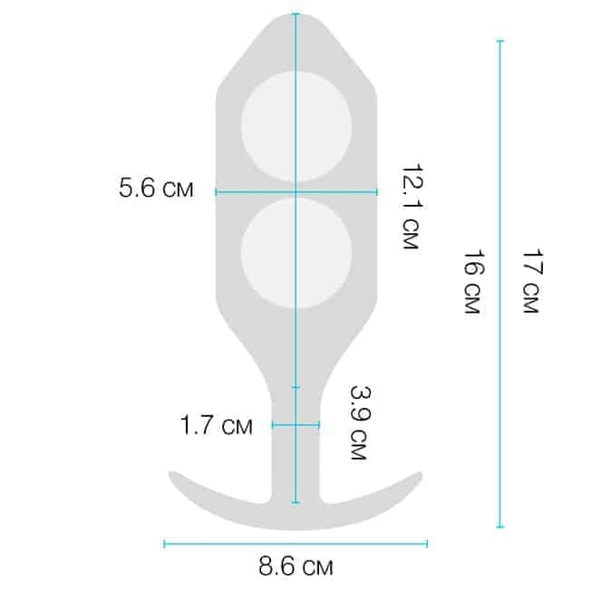 b-Vibe Snug Plug 6 Xanh 5.6cm Nặng Trọng Lực Thoải