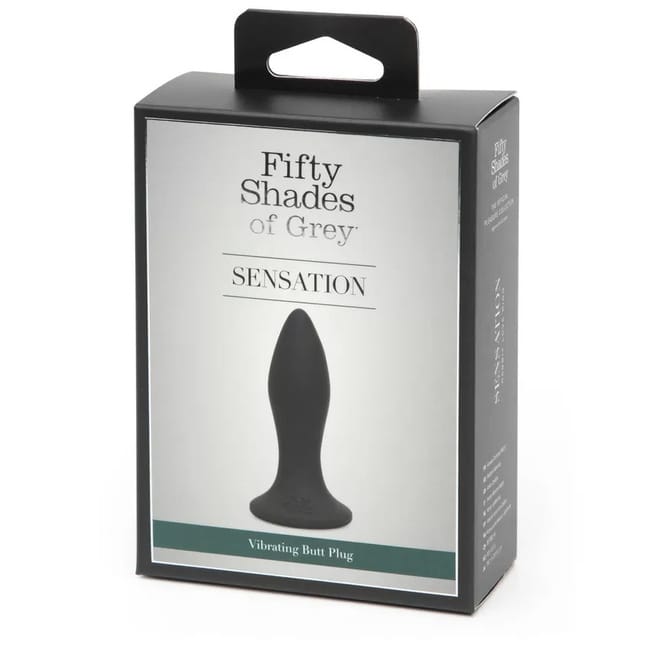 Fifty Shades Plug Rung Đít Đen 11.5cm Mềm Mịn