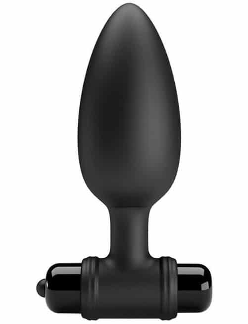 Pretty Love Vibra butt plug II đen silicone rung mượt nâng tầm