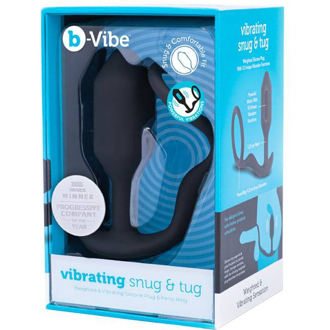 Plug Rung b-Vibe Snug Tug Đen Kéo Siết Thăng Hoa