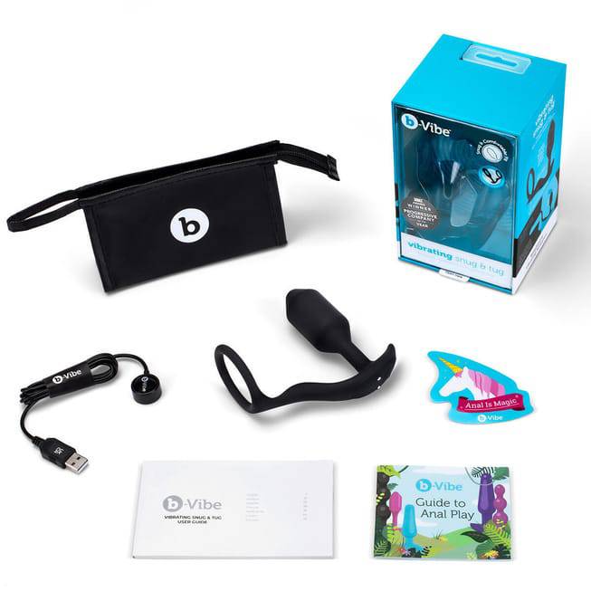 Plug Rung b-Vibe Snug Tug Đen Kéo Siết Thăng Hoa