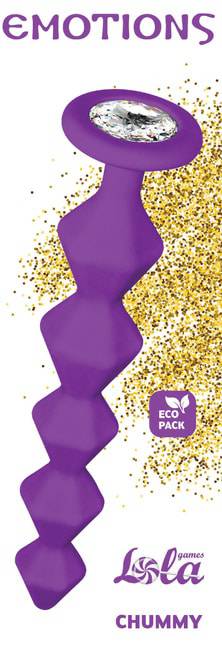 Anal chain Lola tím crystal 16cm silicone gợi cảm
