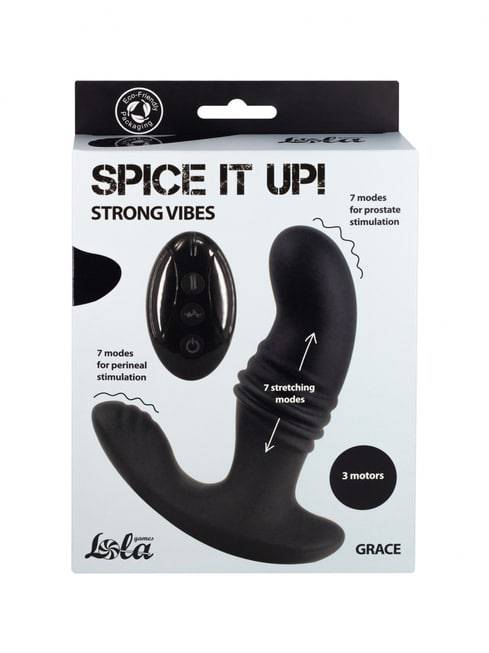 Lola Grace Prostate Rung Đen Điều Khiển