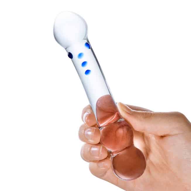 Glas Curved G-Spot Thủy Tinh 15cm Trong Kích Thích Điên Rồ