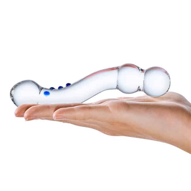 Glas Curved G-Spot Thủy Tinh 15cm Trong Kích Thích Điên Rồ