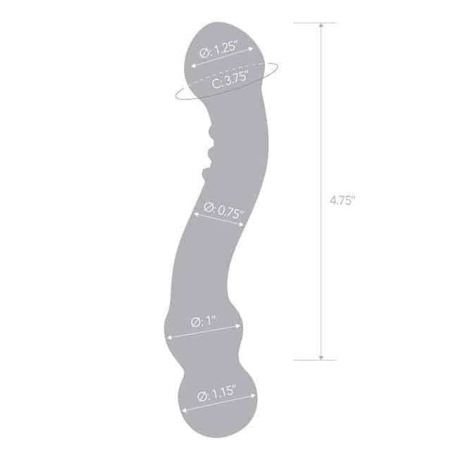 Glas Curved G-Spot Thủy Tinh 15cm Trong Kích Thích Điên Rồ