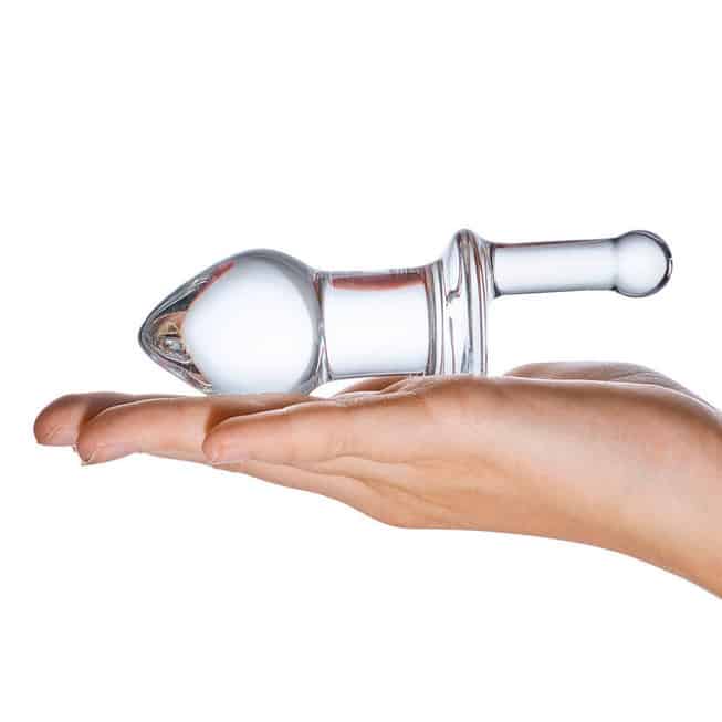 Plug Anal Glas Thủy Tinh Trong 12cm Lấp Lánh Kích Thích Tột Độ