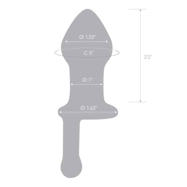 Plug Anal Glas Thủy Tinh Trong 12cm Lấp Lánh Kích Thích Tột Độ