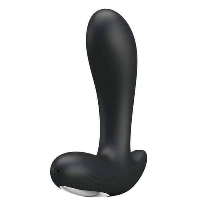 Vibro prostate Pretty Love Backie đen silicone 10cm mạnh